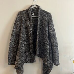 Talbots Open Cardigan Wool Alpaca Knit Cozy M Waterfall Duster‎ Office Casual